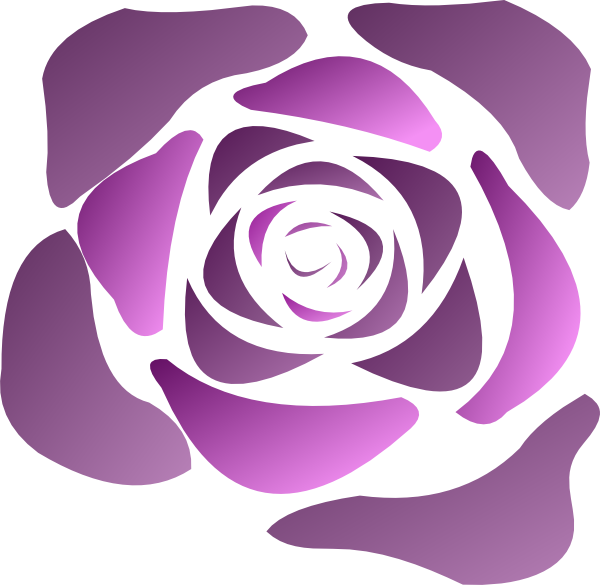 Purple Rose Clipart Pink - Clip Art Roses Purple (600x585)
