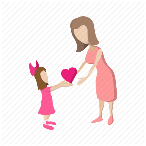 Cartoon, Family, Girl, Heart, Love, Mother, Parent - Cartoon, Family, Girl, Heart, Love, Mother, Parent (512x512)