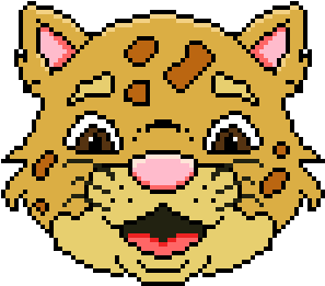 Baby Jaguar Transparent Background - Pixel (400x400)