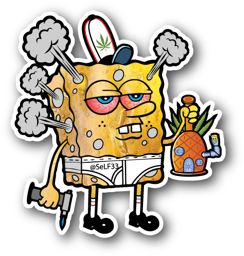 Spong Glob Sticker - Stickers Weed (600x600)