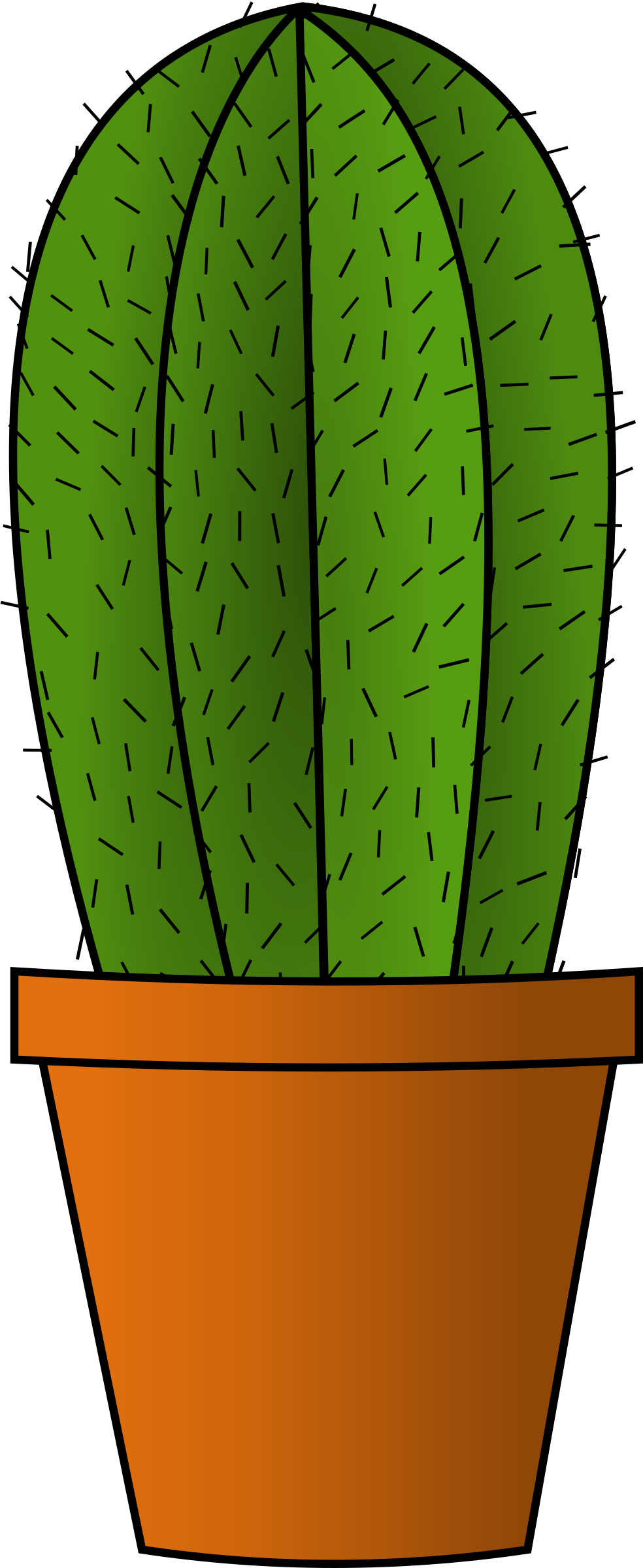 2012 February 19 Peacesymbol - Cactus In Pot Clipart (984x2400)
