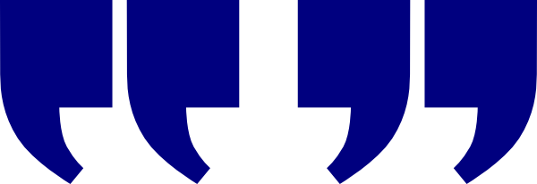 Blue Quotation Marks Clip Art At Clker - Blue Inverted Commas (600x206)