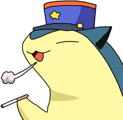 Officer Typhlosion With Cigarette Smoke Remake By Redeyelatios - Chibi Typhlosion (400x400)