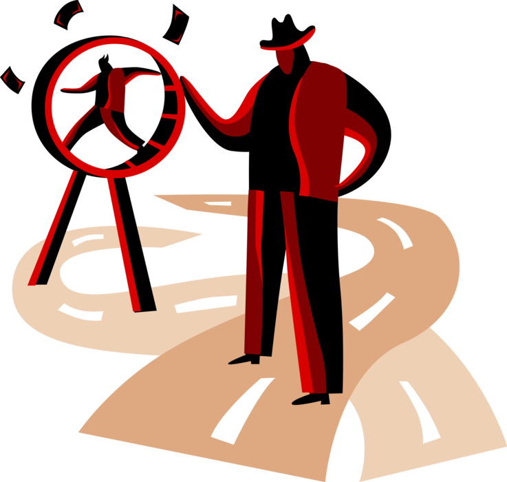 Vector Illustration Of Business Management Controls - Illustration (737x700)