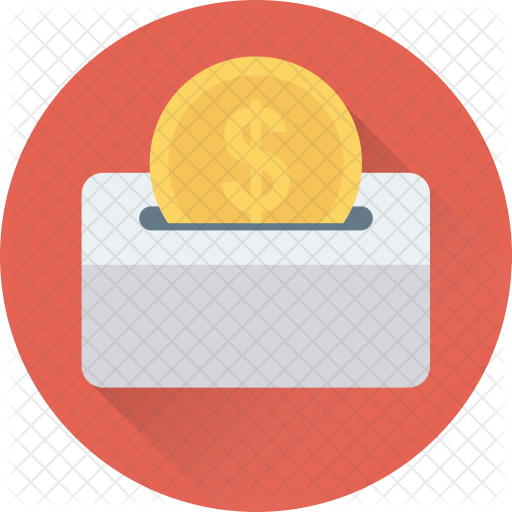 Coin Slot Icon - Circle (512x512)