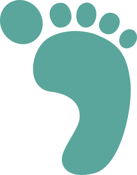 This Free Clip Arts Design Of Green Foot - Footprint Png (468x595)