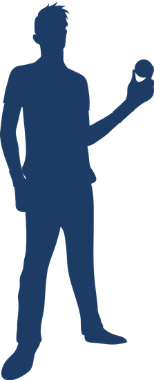 Man Holding A Ball - Hand (223x550)