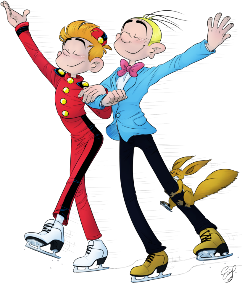 Les Heros Sur La Glace By Cakenoodlepaddy - Spirou Et Fantasio (823x971)