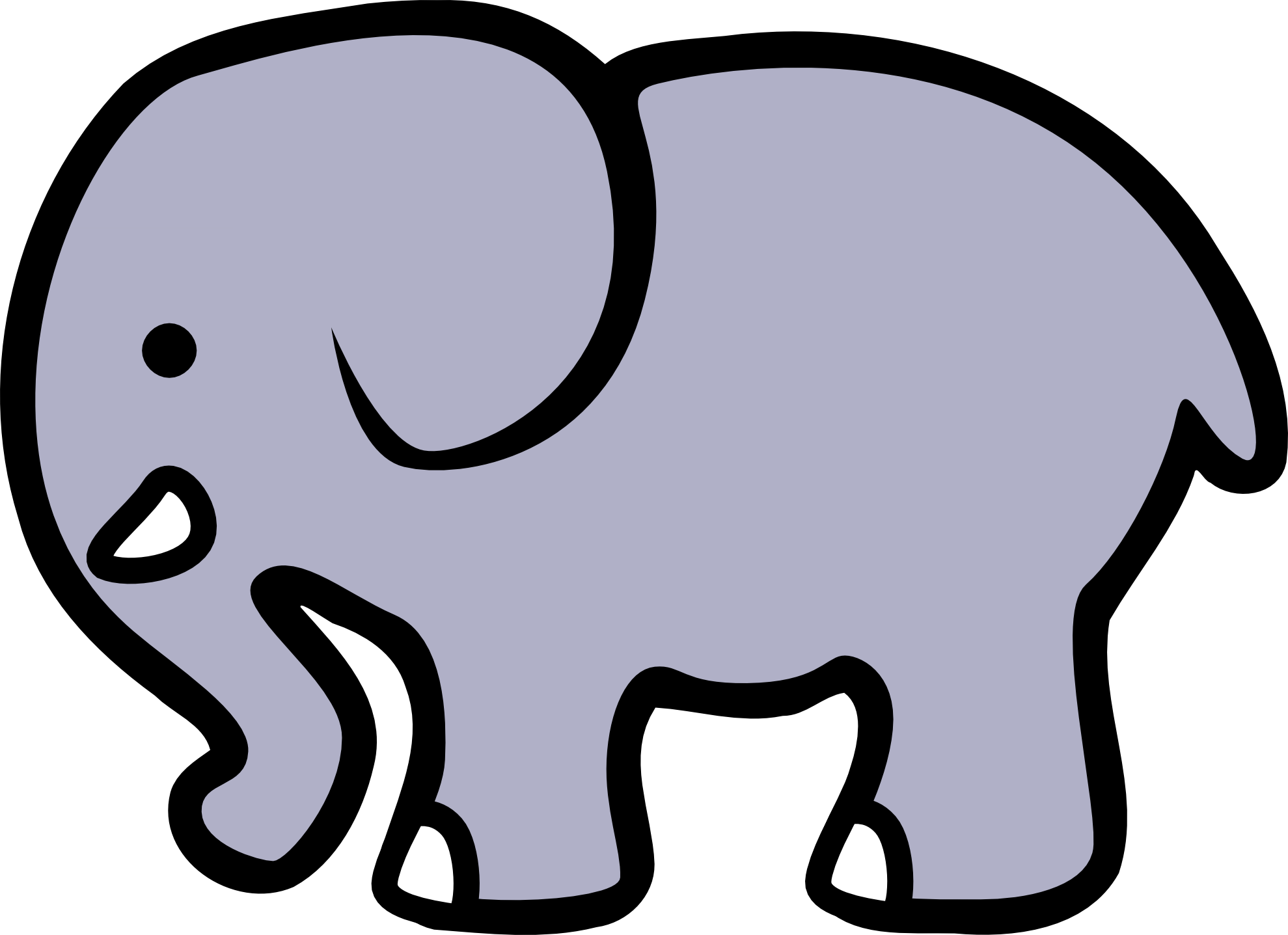Elephant Clipart Black And White - Girl Birth Announcement, Mother And Baby Elephant (1979x1437)