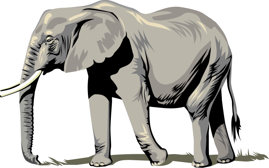 Elephant Clipart, Vector Clip Art Online, Royalty Free - 1 To 100 Number Counting Game (900x562)