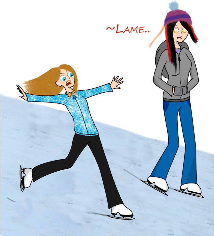 Ice Skating Practice By Deannaphantom13 - Cartoon (847x942)