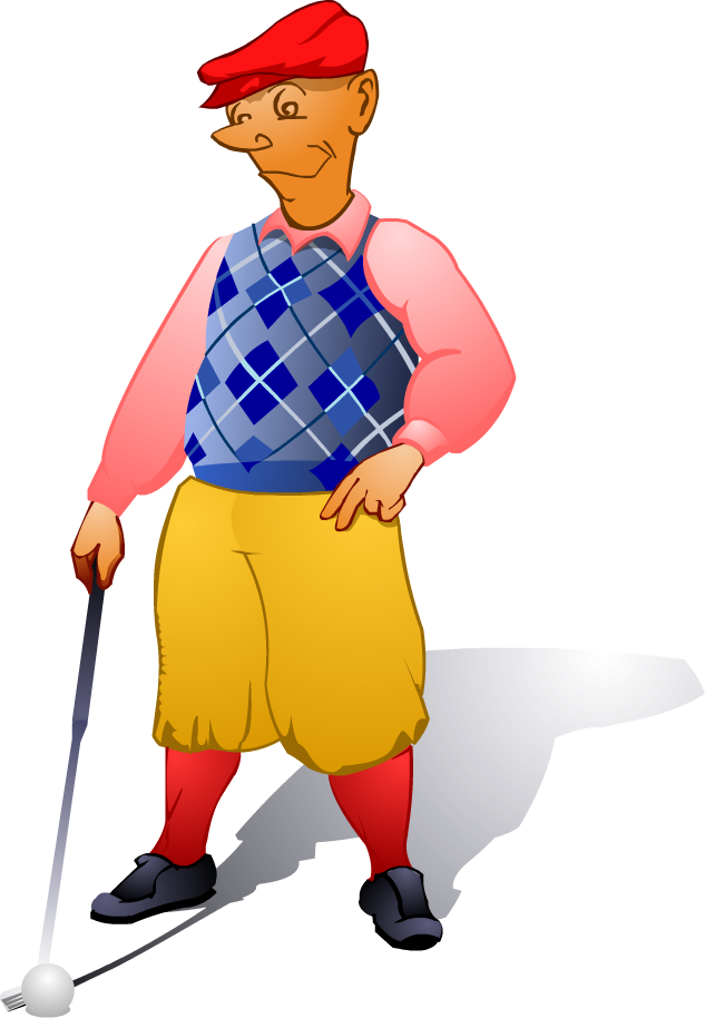 Hole In Won I-slot Golfer - Cartoon (633x914)