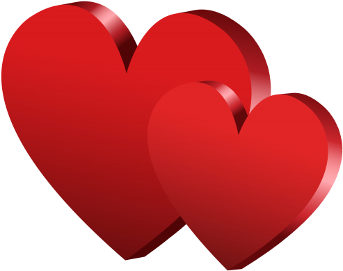 Red Hearts Png Clipart - Happy Marriage Anniversary Png (500x395)