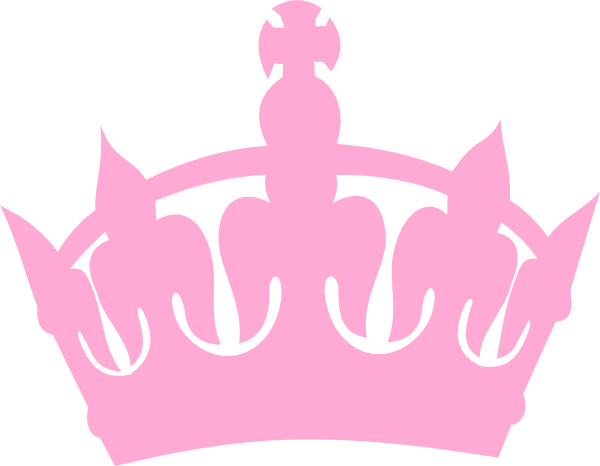 Pink Princess Crown Clip Art - Crown Silhouette Transparent (600x466)