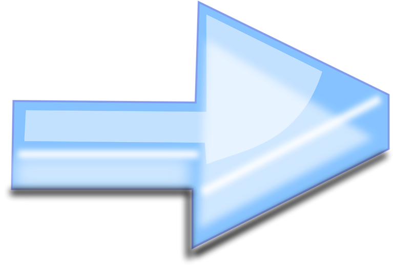 Illustration Of A Blue Cursor Arrow - Clip Art (958x958)