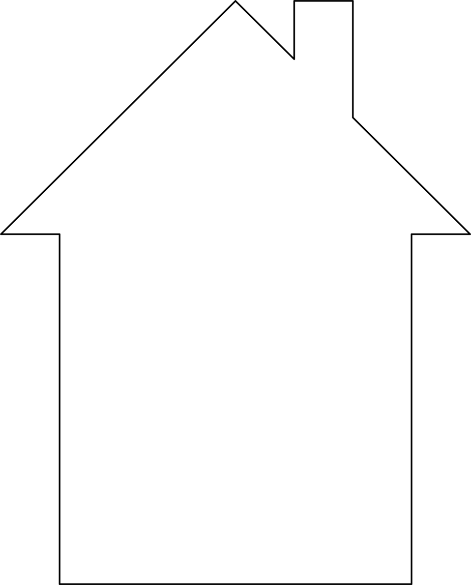 Illustration Of A House Outline - Paper (958x1190)