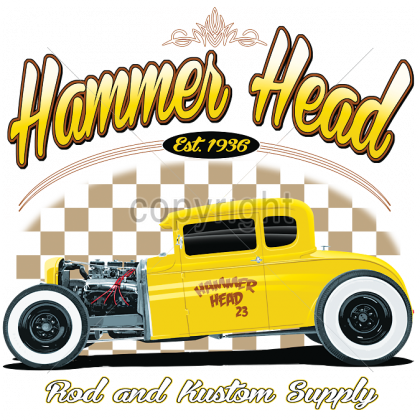 Hammer Head Hot Rod Car Men's T Shirt Choose Shirt - T-shirt Hot Rod Classic Car Tuning Vintage Car Kustom (420x420)