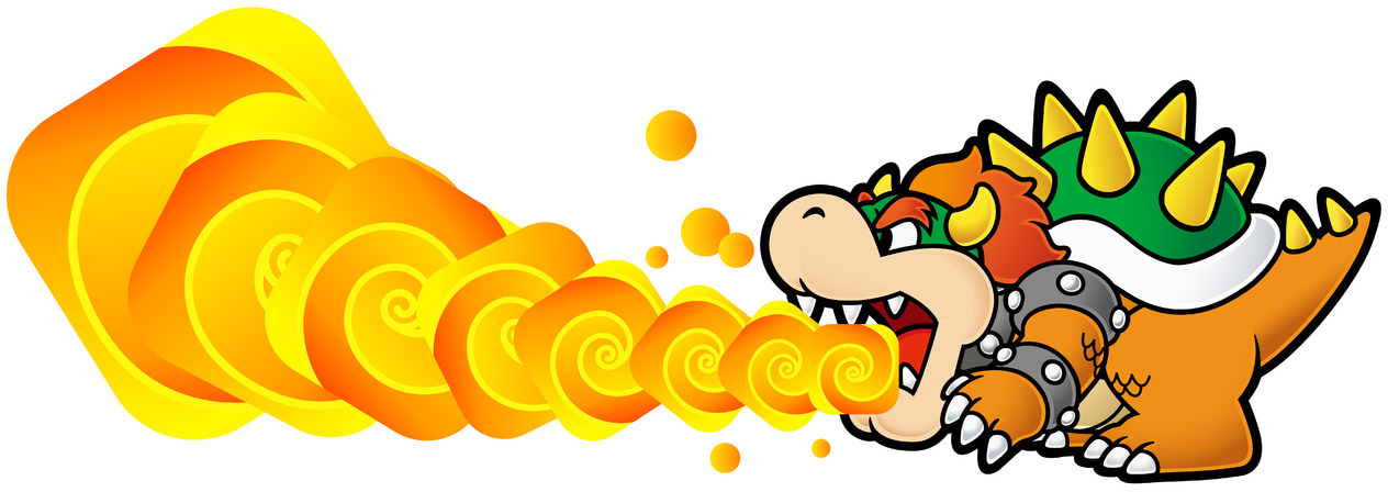 Spm Bowser Fire - Super Paper Mario: Prima Official Game Guide [book] (1264x448)