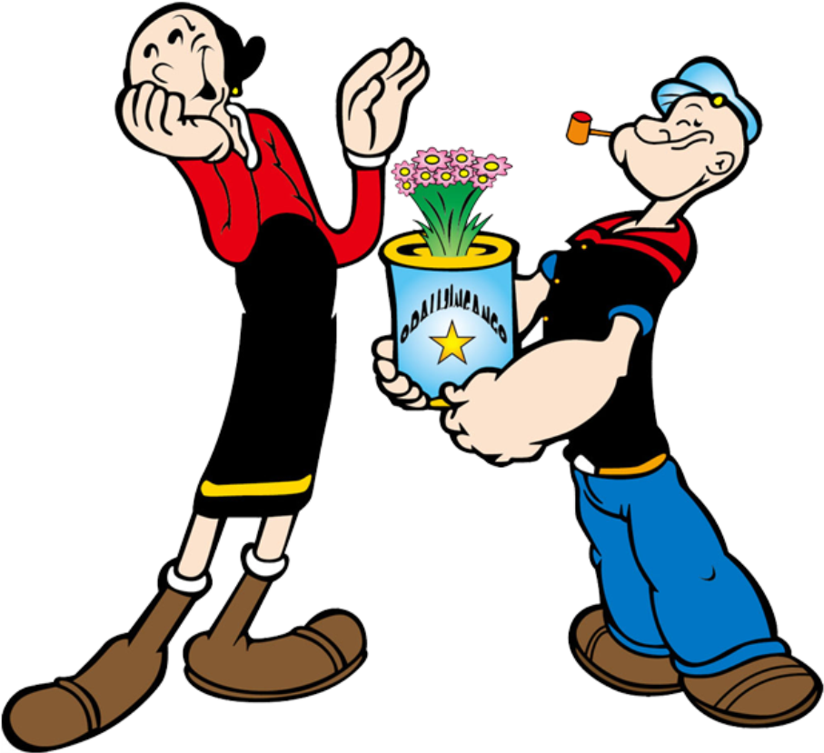 Popeye Popeye E Olivia Palito 4 Png - Popeye And Olive Oyl (1041x1041)