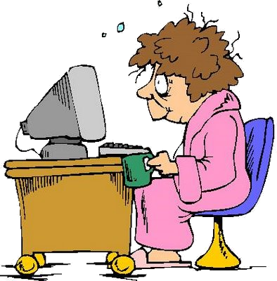 So Here I Sit - Not Getting Enough Sleep Clipart (394x400)