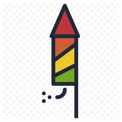 Cheap Rocket Icon With Diwali Crackers Png - New Year Rocket Png Gif (512x512)