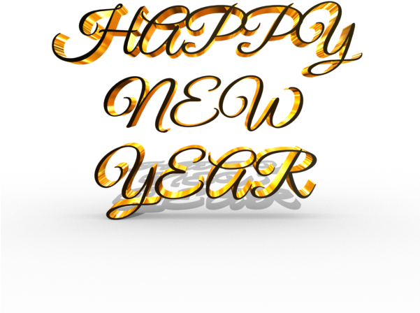 New Year Png For Kids - Calligraphy (600x600)
