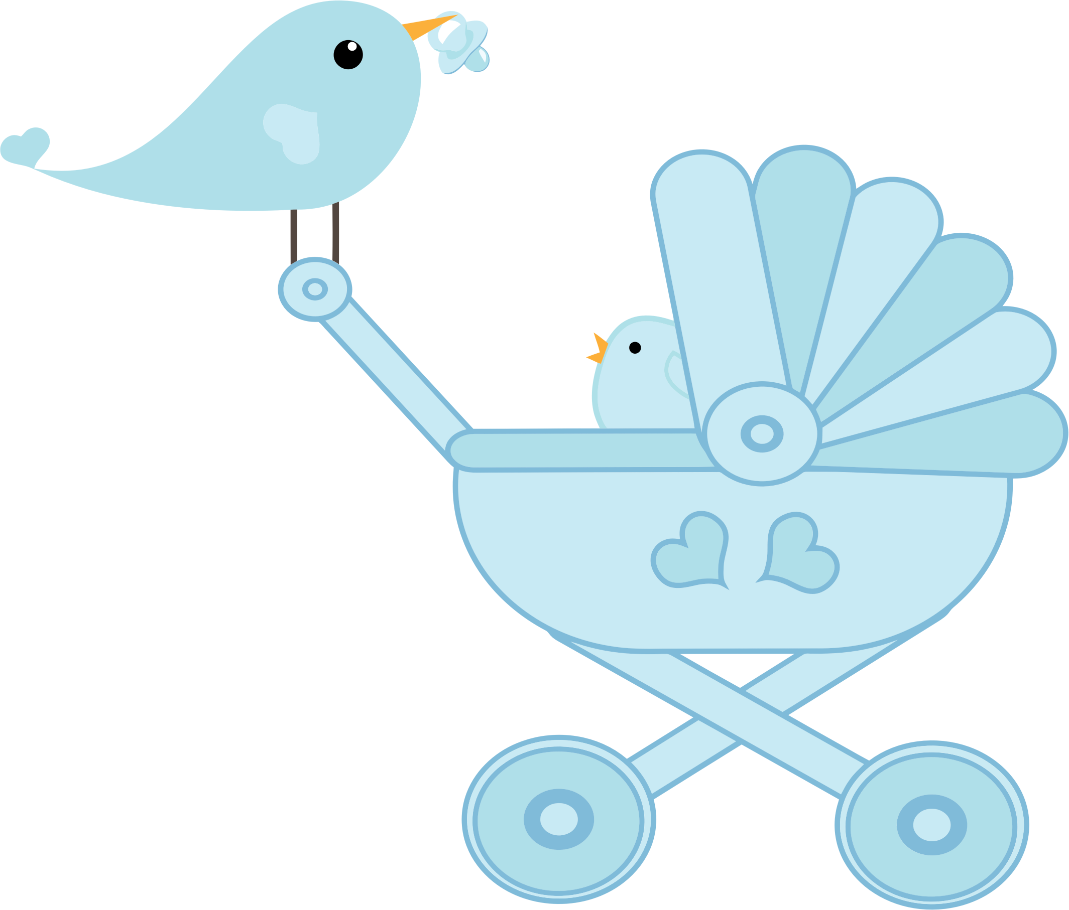 Baby Bird Stroller Icons Png - Stroller Baby Png (2129x1814)