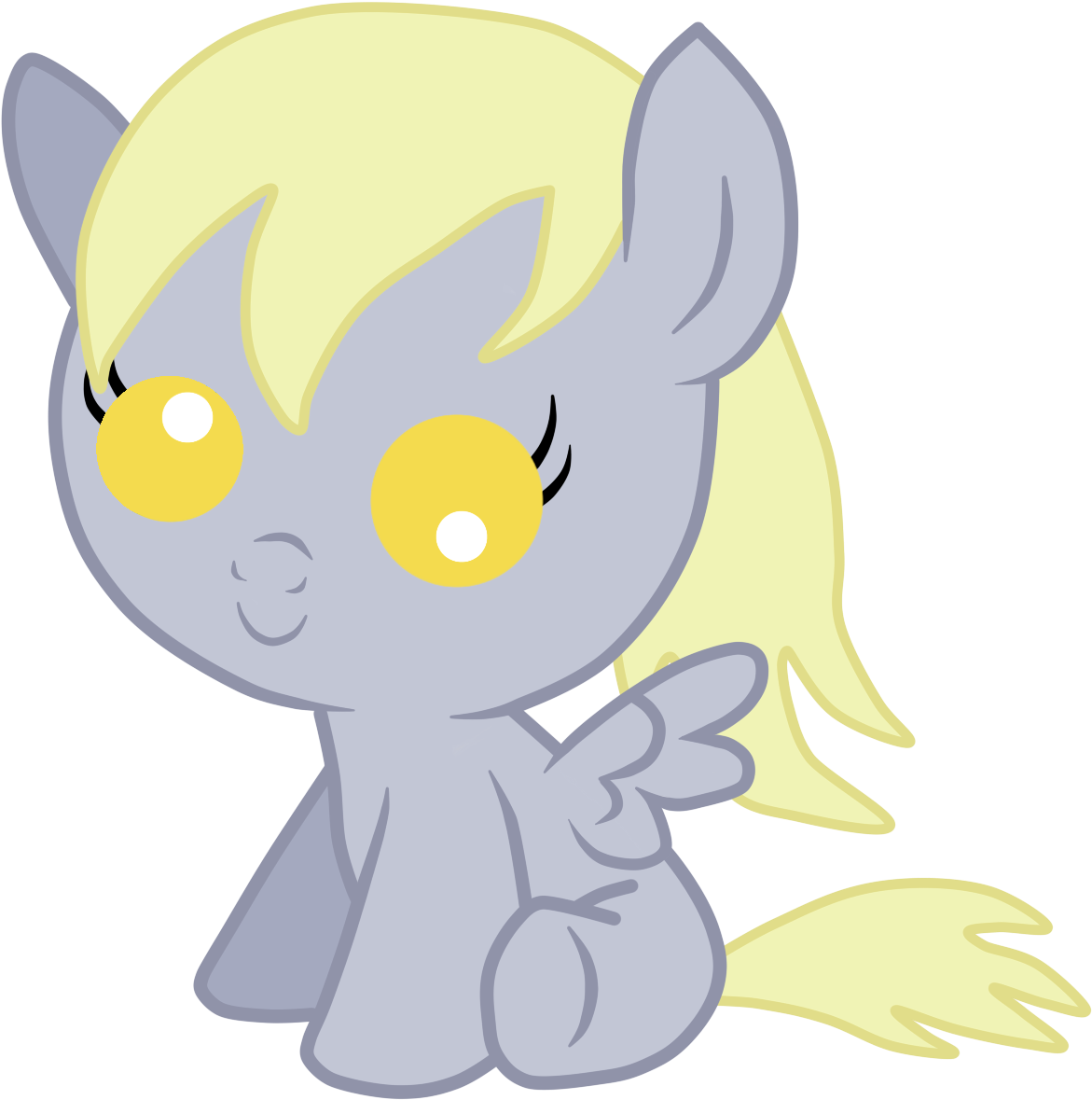 Derpy Hooves Pony Cartoon Black Yellow Mammal Cat Vertebrate - Derpy Hooves (1233x1324)