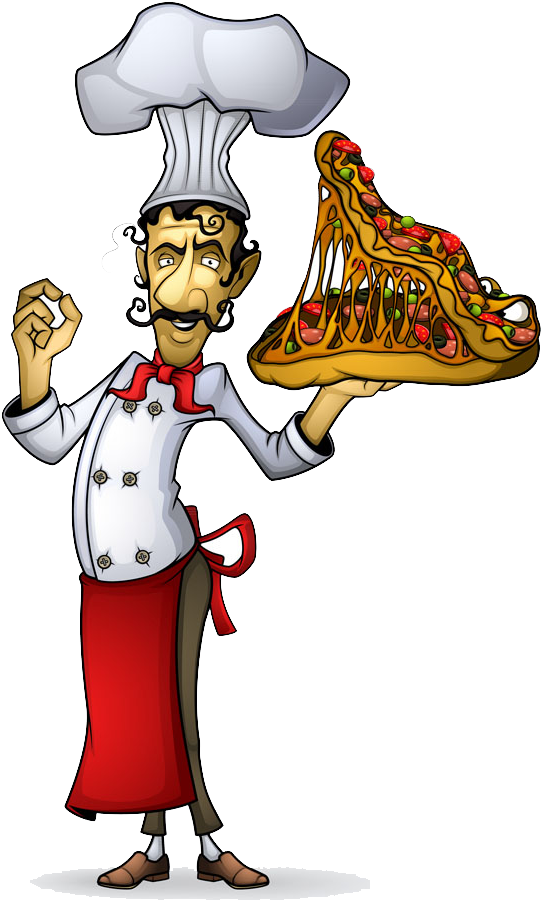 Pizza Italian Cuisine Cook Chef Illustration - Pizza Italian Cuisine Cook Chef Illustration (640x1000)