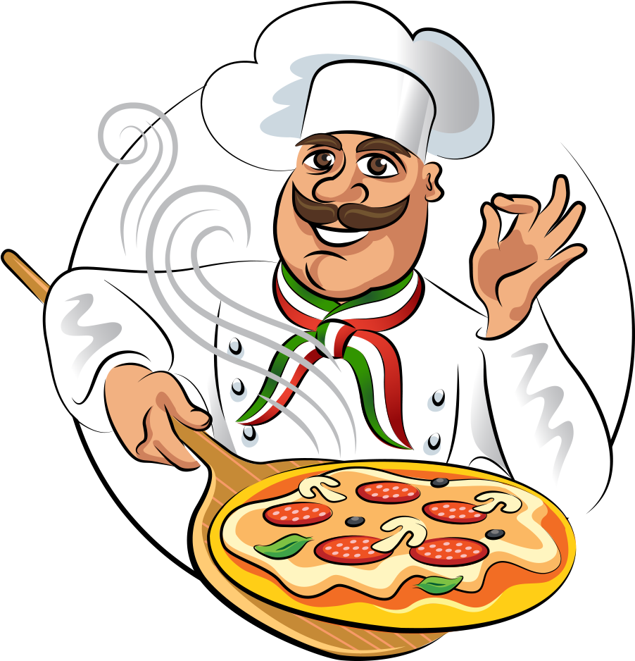 Pizza Chef Buffet Cooking - Pizza Chef Png (1000x1000)