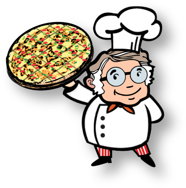Pizza Chef Png Zayda Buddy's Pizza & Bar - Cartoon Pizza Chef (372x375)