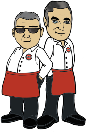 Sam And Louie Characters - Sam & Louie's Ny Pizza (400x490)