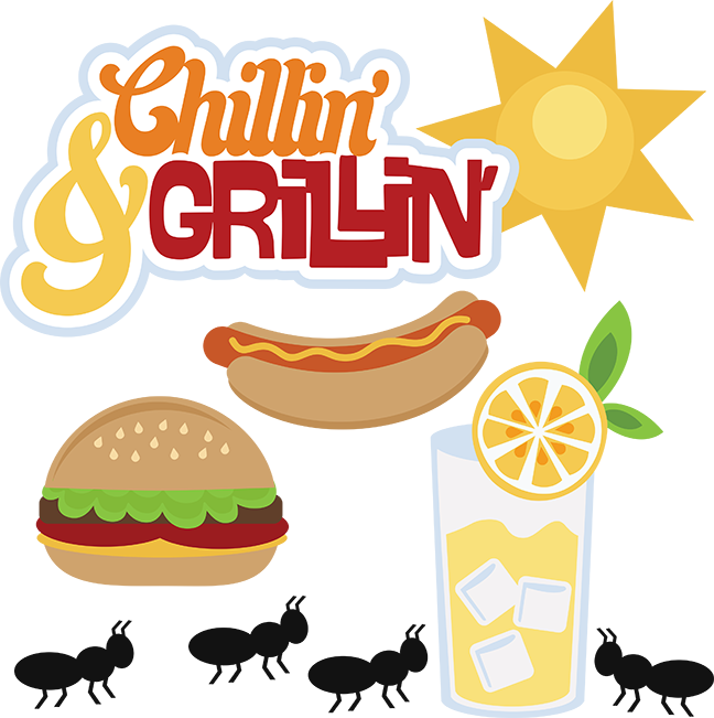 Hot Dog Clipart Grill Food - Hamburgers And Hotdogs Clipart (648x651)