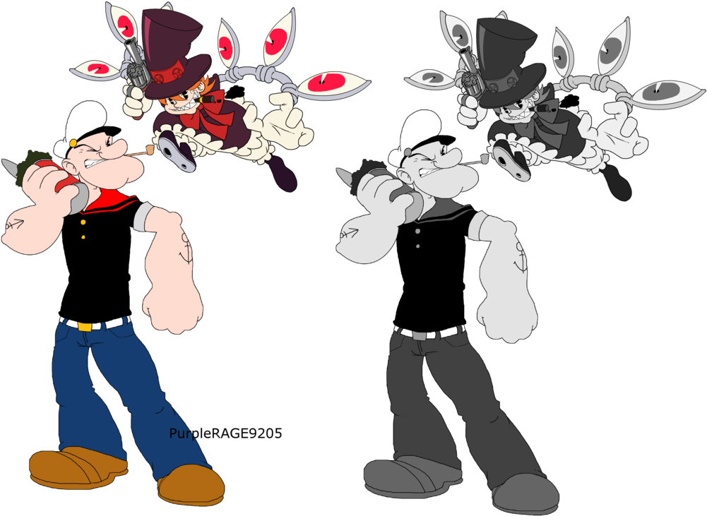 Popeye The Sailor Vs Peacock By Purplerage9205 - Peacock Vs Popeye (1024x758)