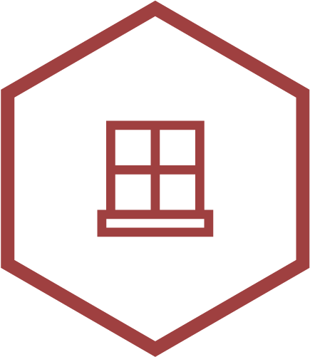 Windows - House Template For Applique (500x500)