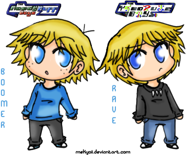 Boomer And Rave By Enthriex - Cartoon (404x325)
