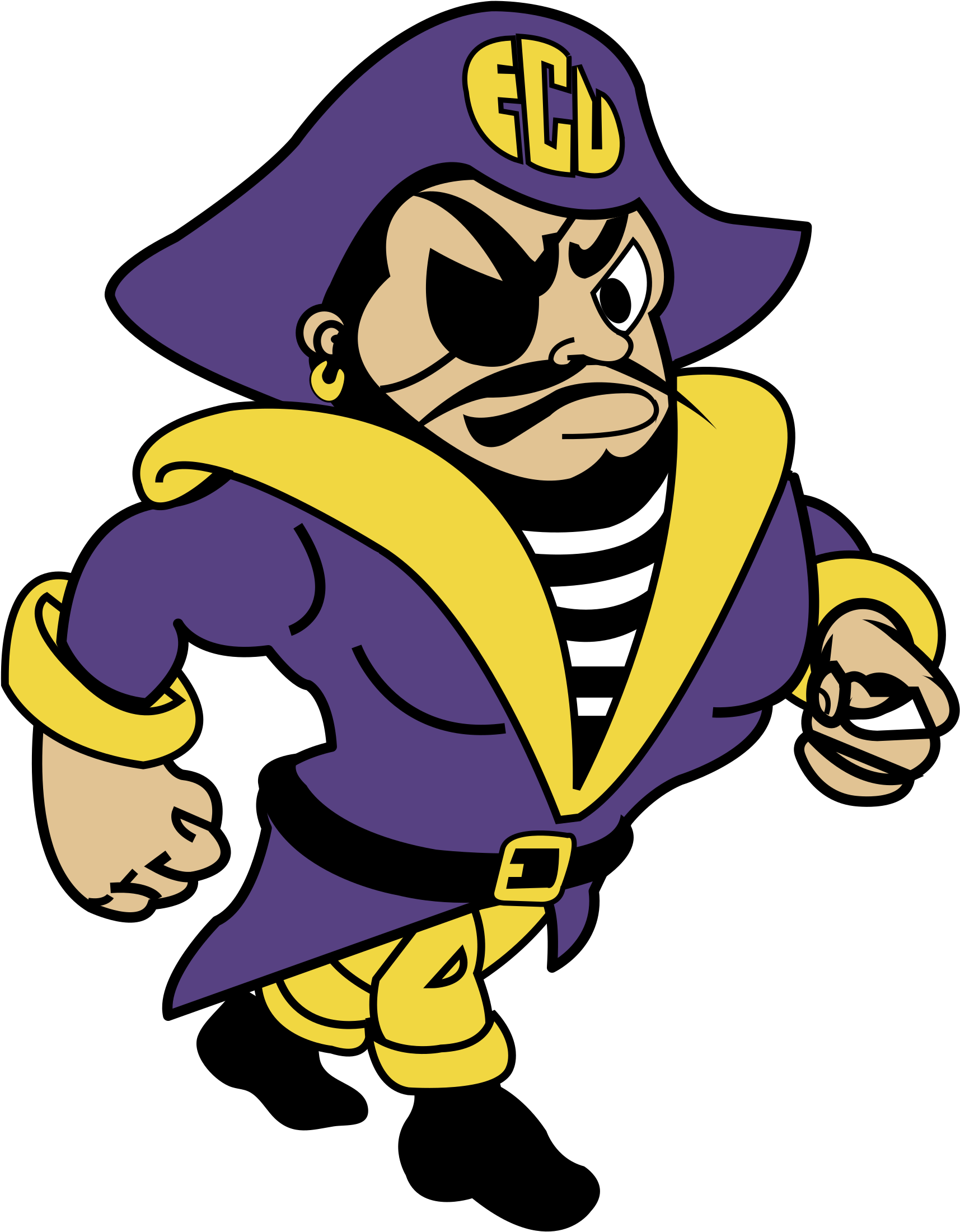 Ecu Pirates Logo Png Transparent - Pee Dee The Pirate Ecu (2400x2400)