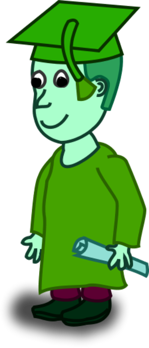 College Clip Art - Cartoon Characters (300x702)