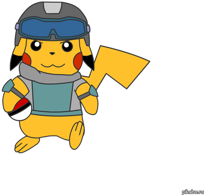 Пикачу-солдат Попробовал Сам Нарисовать С Оглядкой - Cartoon (600x485)