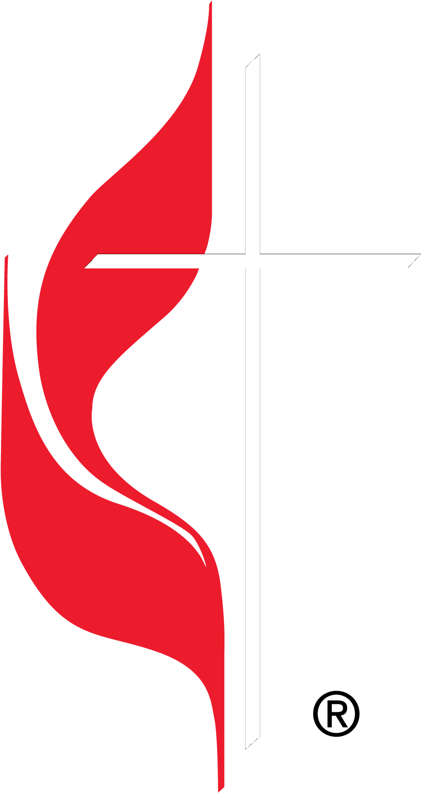 Forest Grove United Methodist Church "open Hearts, - United Methodist Church Logo White Cross (1058x1818)