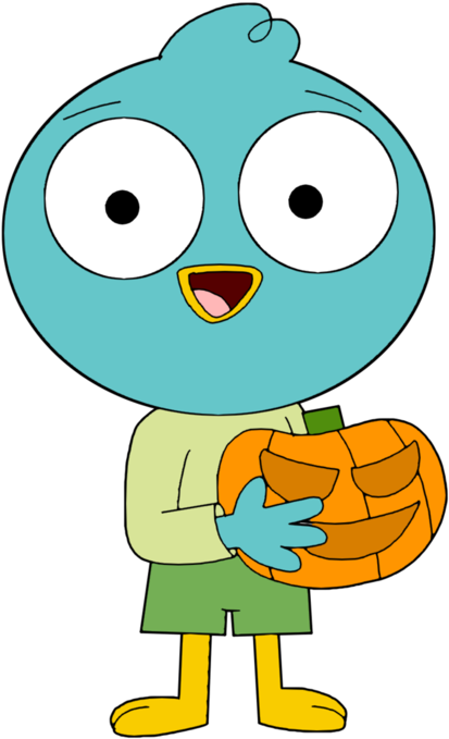 Harvey Beaks With A Pumpkin By Marcospower1996 - Cartoon (974x820)
