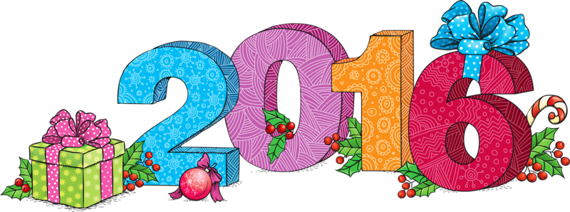 ❤️have A Blessed 2016 ~ From My Annie - 2016 Happy New Year Clipart (1600x596)