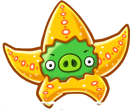 Super Seastar Pig - Angry Birds Fight Pig (448x394)