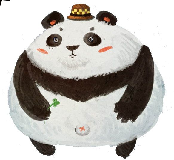 Giant Panda Watercolor Painting Illustration - Giant Panda Watercolor Painting Illustration (600x587)
