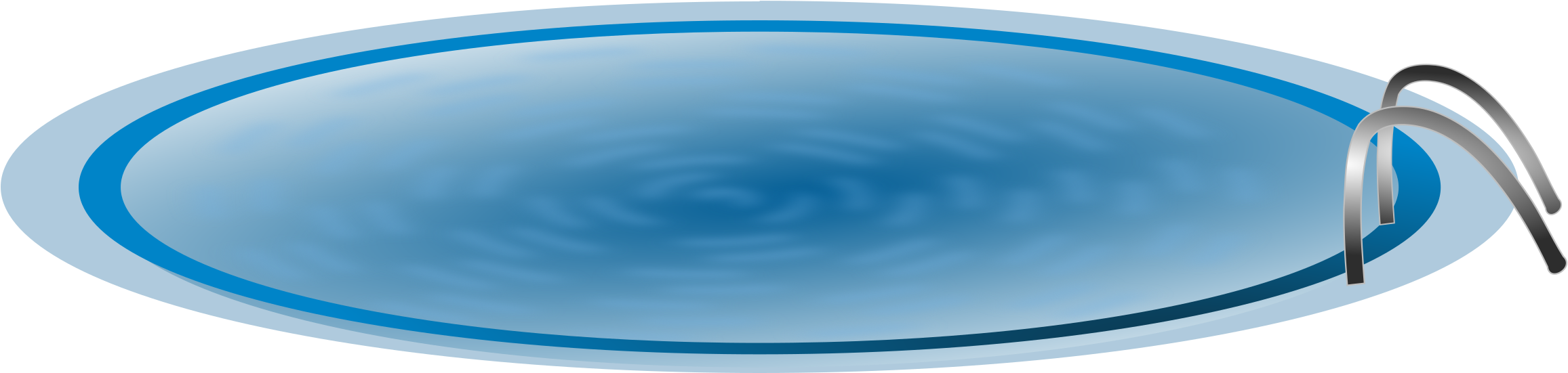Swimming Pool By Netalloy - Swimming Pool Ornament (round) (2400x600)