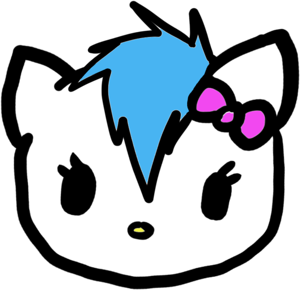 Light Blue Hair Hello Kitty By Intoxicavampire - Light Blue Hair Hello Kitty By Intoxicavampire (900x618)