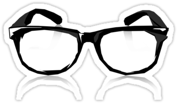 Elegant Nerd Glasses Clipart Geek Glasses Cartoon Clipart - Mr Kent Bath Mat - 17" X 24" (375x360)