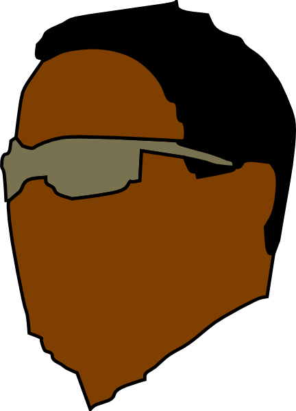 Cool Black Dude With Glasses Clip Art - Clip Art (432x598)