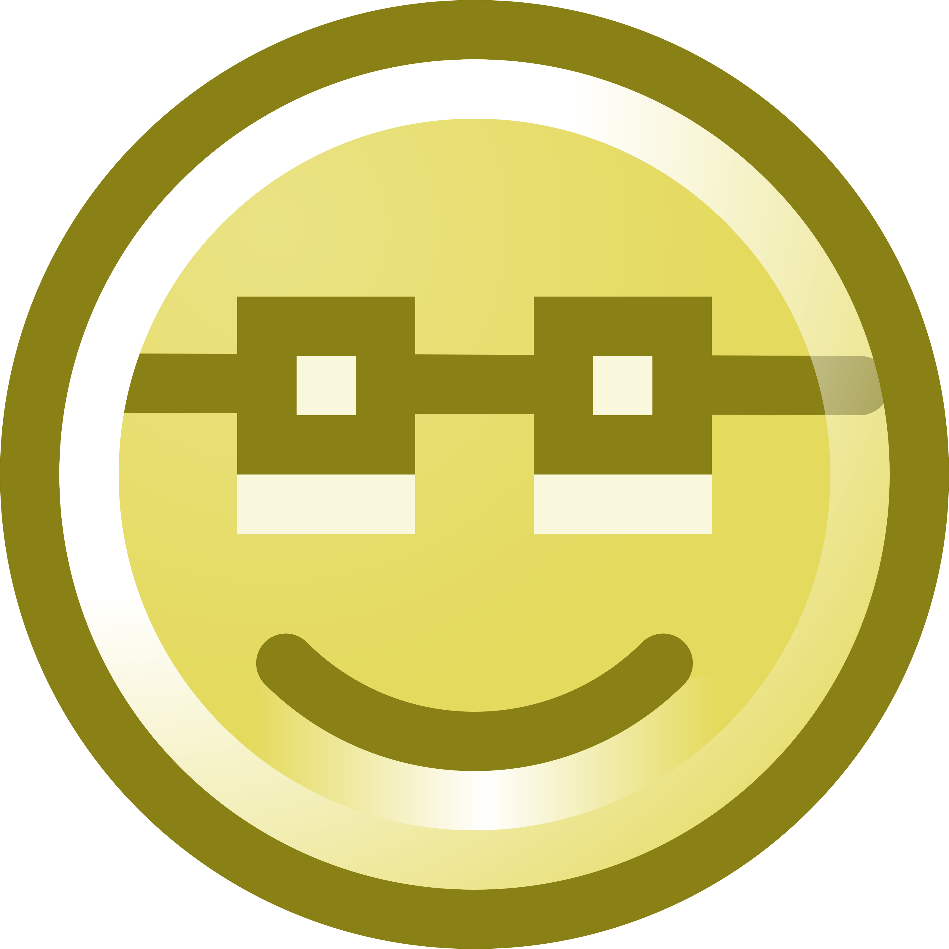 Free Smiley Face Wearing Glasses Clip Art Illustration - Emblem (3200x3200)