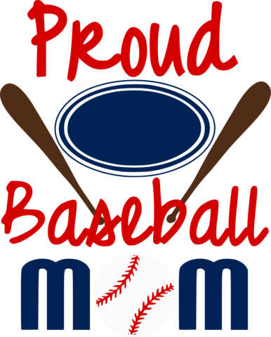 Proud Baseball Mom - Autocad Dxf (386x480)